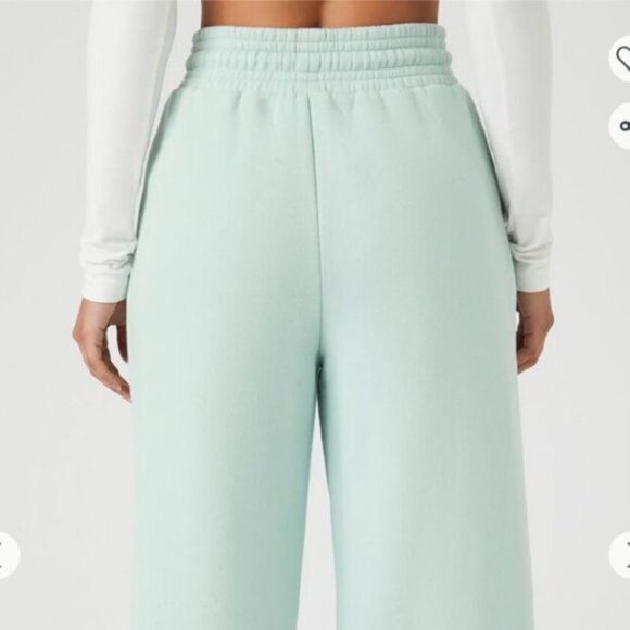 Forever 21 Mint Teal Wide-Leg Drawstring Sweatpants - Picture 6 of 11